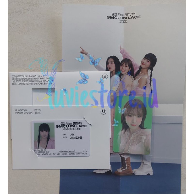 [OFFICIAL-UNSEALED] Fullset Album 2022 Winter SMTOWN : SMCU Ver. Membership Card Red Velvet PHOTOCAR