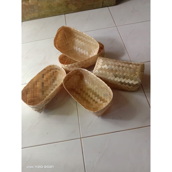 besek bambu persegi panjang 25x10 cm harga per pcs