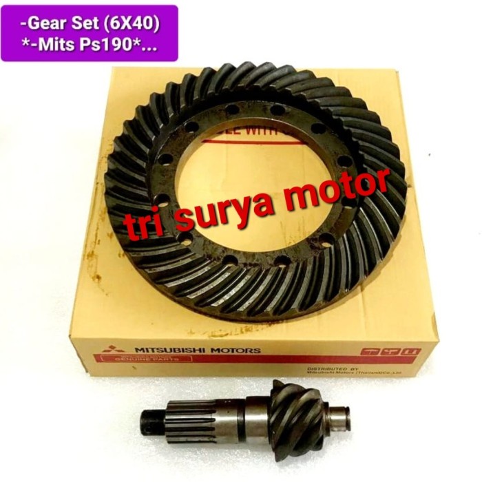 TSMR CROWN WHEEL GEAR SET FUSO PS190 6X40-6X43 ASLI THAILAND 1SET - 6X43