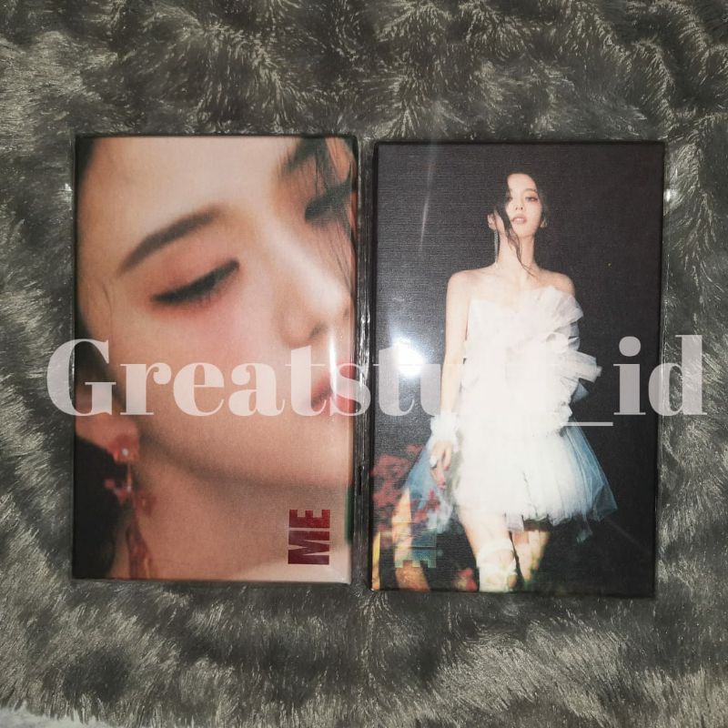 READY ALBUM SOLO JISOO BLACKPINK ME PHOTOBOOK VERSION RED & BLACK POB APPLE MUSIC BENEFIT PHOTOCARD 