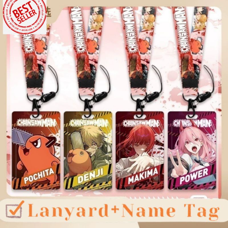 

ChainsawMan Card holder Lanyard Name Tag Pochita Denji Power Aki