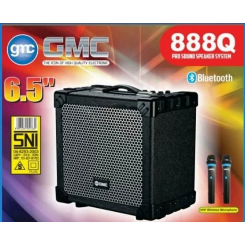 SPEAKER PORTABLE GMC 888Q GMC888Q Speaker 6,5" FREE 2 MIC