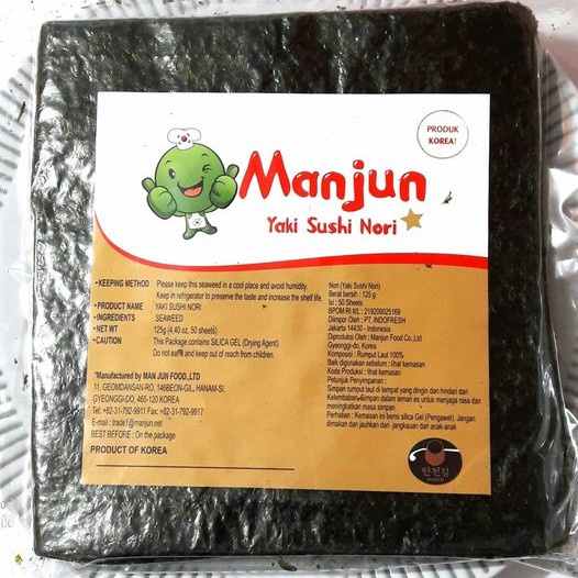 

Manjun Yaki Sushi Nori Rumpul Laut 50 Lembar Dried Roasted Sea Weed