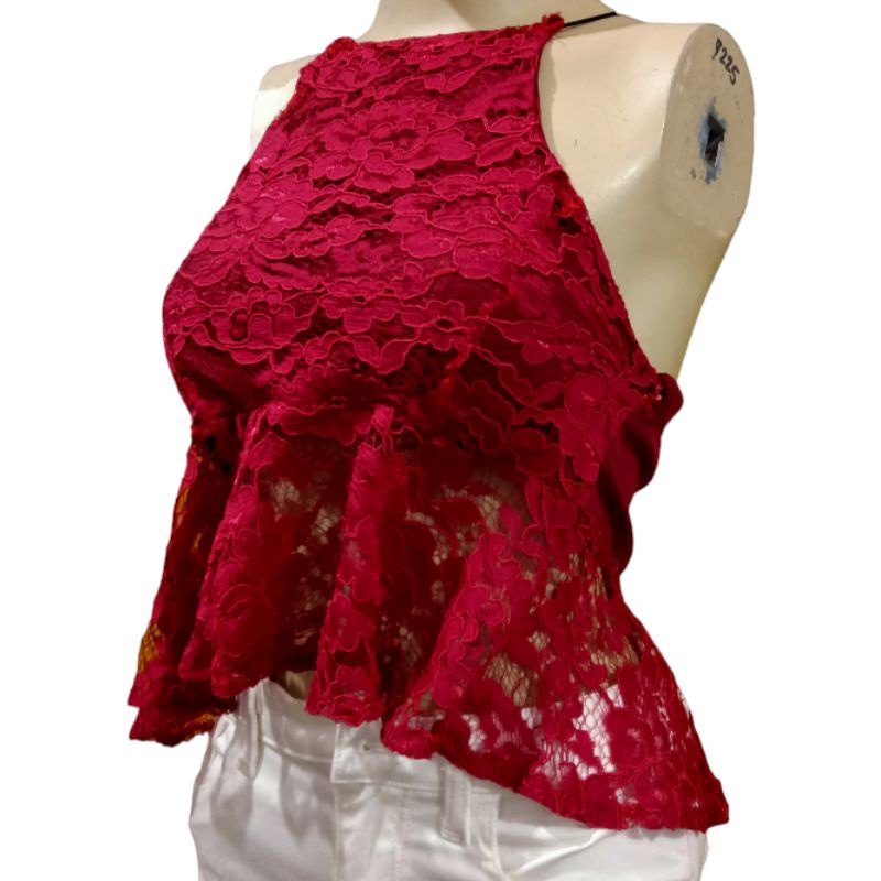 Crop Brokat tank top