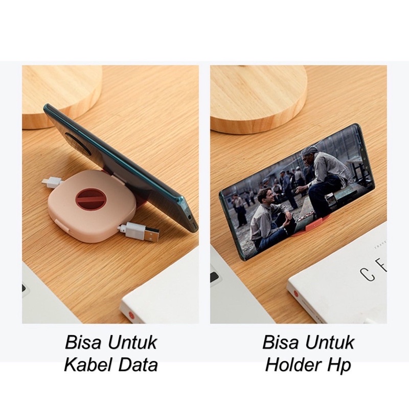 Kotak Penyimpanan Kabel Data Plus Docking Handphone