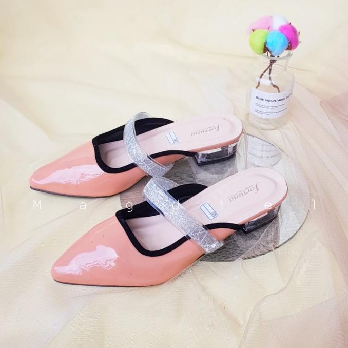 Promo Sepatu Wanita Hak Tinggi Pesta Block Heels Import Isabel GISELE