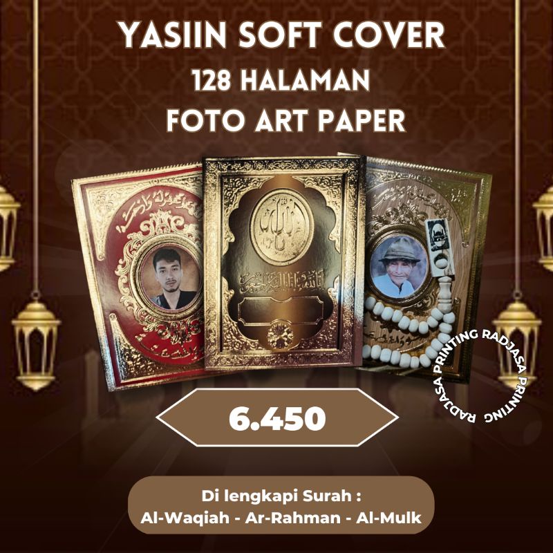 BUKU YASIN DAN TAHLIL SOFTCOVER EMBOSS EMAS 128 HALAMAN + POTO ART PAPER