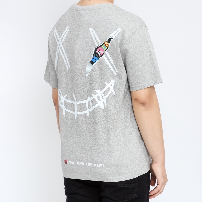 Ricky Is Clown Logo Colorfull Grey Tee