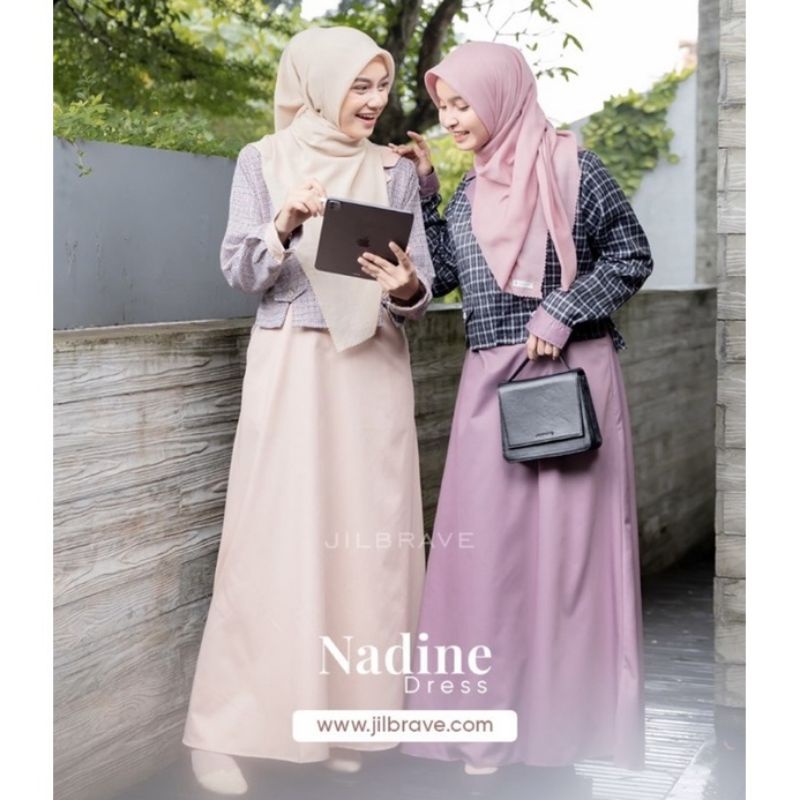 Gamis Dress original by jilbrave Nadine dress Gamis promo terlaris