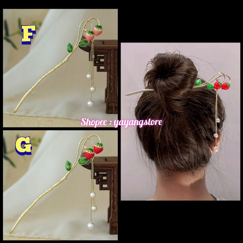 Tusuk Sanggul / Hair Stick / Hair Pin / Tusuk Konde Sanghai Sangjit Wanita Bandul