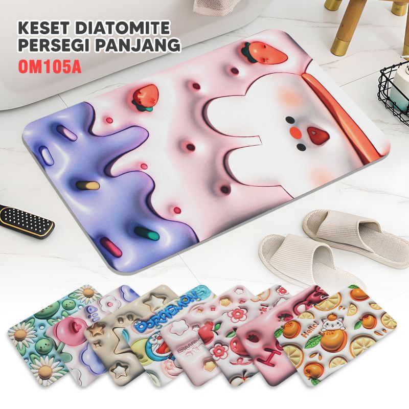 NEW KESET KAKI 5D DIATOMITE ANTI AIR SLIP LANTAI KAMAR MANDI DAPUR