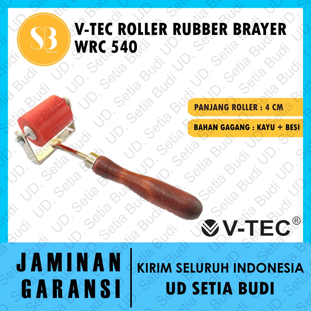 V-TEC Roller Rubber Brayer Besi 4cm WRC 540 / Roll Lukis