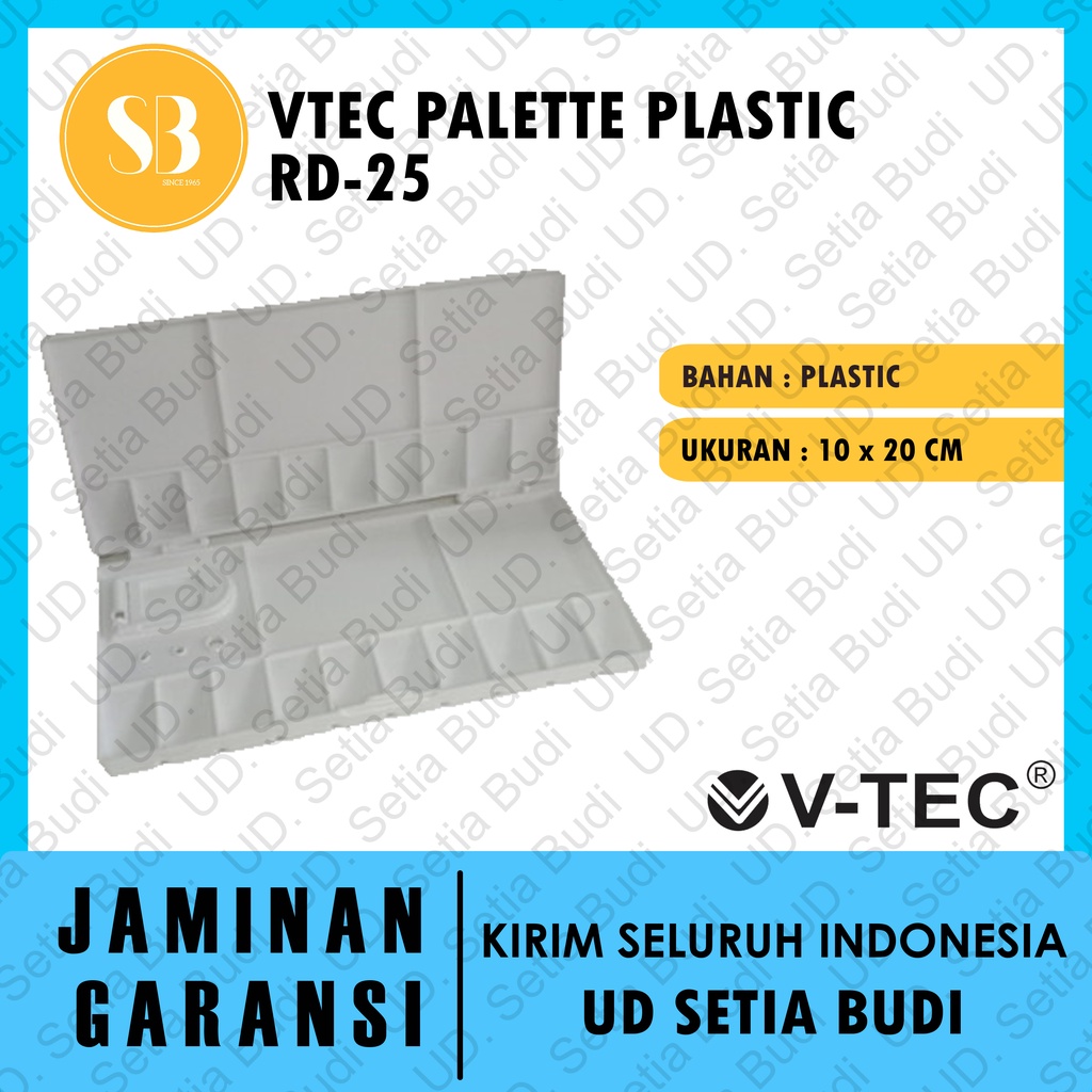 Palet Lukis Plastik V-Tec Plastic Palette RD-25