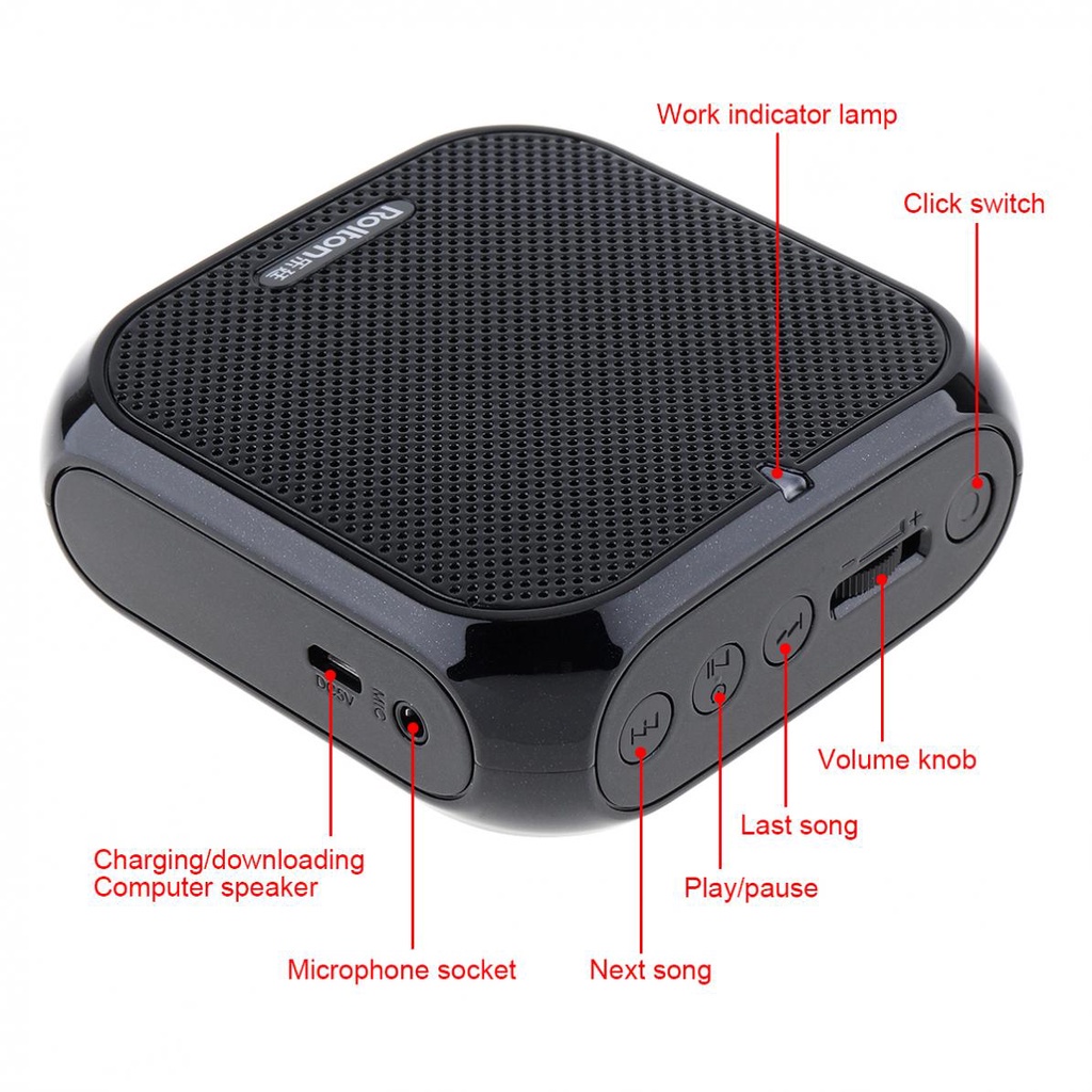 ⚡Ready Stock⚡Rolton K400 Voice Amplifier Mic &amp; Speaker Portable Speaker Microphone Bluetooth Mini For Teacher Class