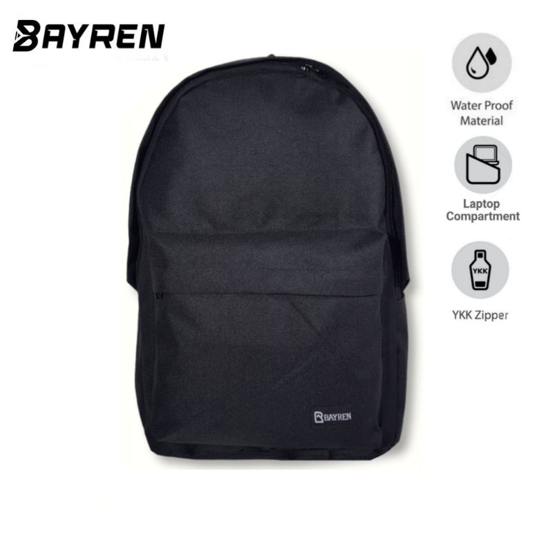 BYR 03 Tas Ransel Bayren Black Series Backpack Laptop Distro Pria Wanita