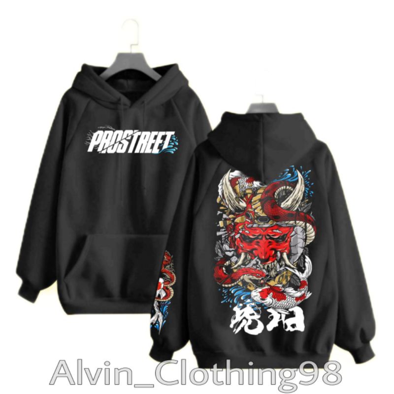 Sweater Hoodie Pria Prostreet THE LAST KOHAKU V3 Premium Distro Oversize Hitam M,L,XL,XXL