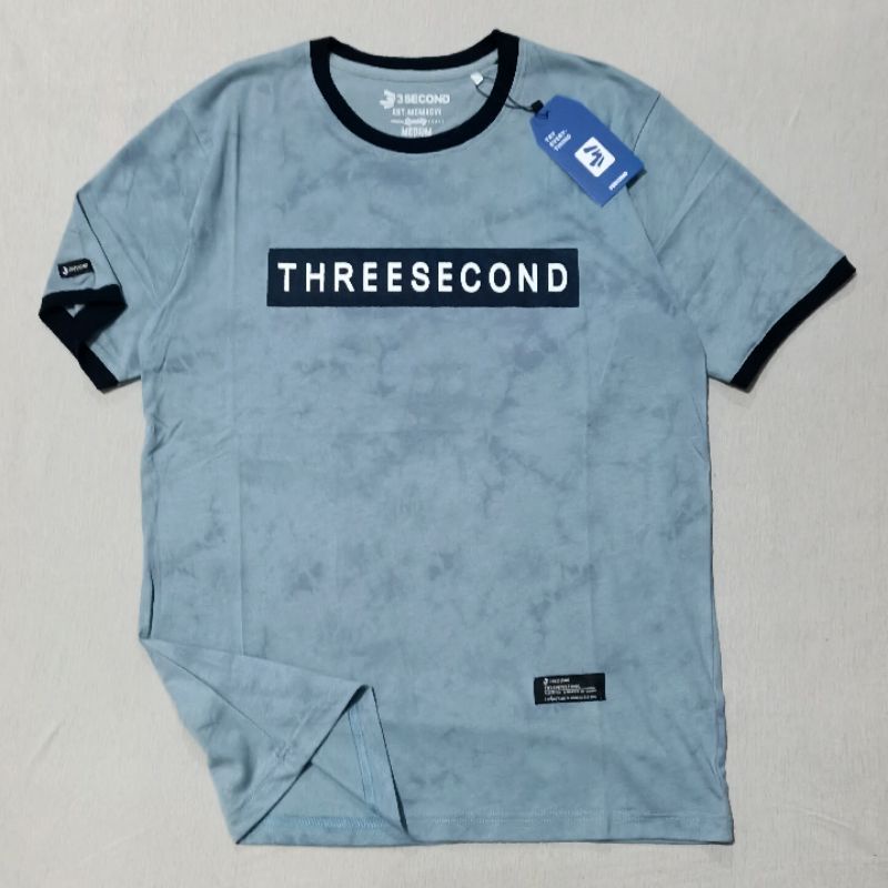 (BAYAR DITEMPAT) KAOS 3SECOND PRIA FREE STIKER KAOS DISTRO BRANDED BAJU ATASAN PRIA GROSIR MURAH