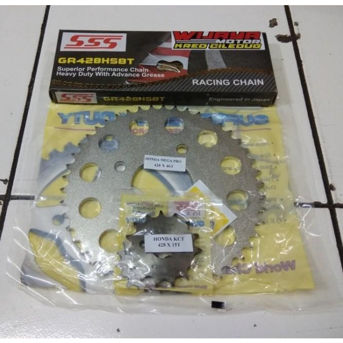 Gear Set Sss Cb150R - Cb150R Led - Cbr150 Rantai Sss Gold Hsbt