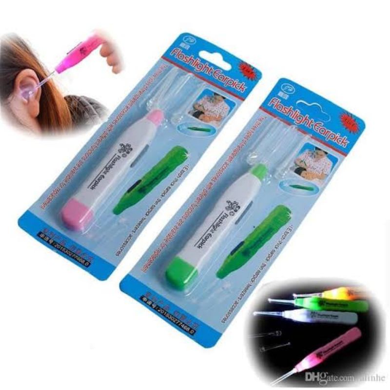 EARPICK ANIMAL WITH LED FLASHLIGHT - KOREK KUPING MOTIF ANIMAL DENGAN LAMPU LED