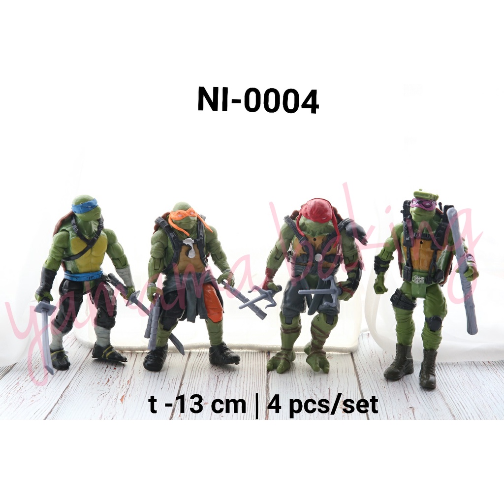 NI-0004 Topper hiasan kue cake mainan ninja turtles kura kura (MAINAN)