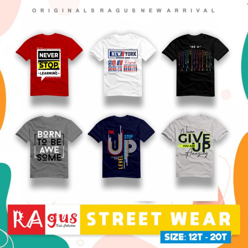 KAOS ANAK / KAOS BRANDED RAGUS / BAJU ANAK / KAOS ANAK BRANDED / KAOS ANAK REMAJA RAGUS ( 10-15thn )