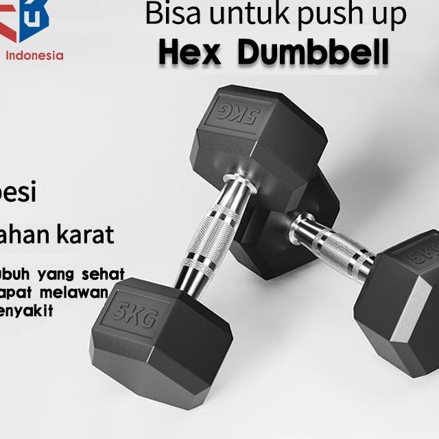 Hex Rubber Dumbbell 10 Kg