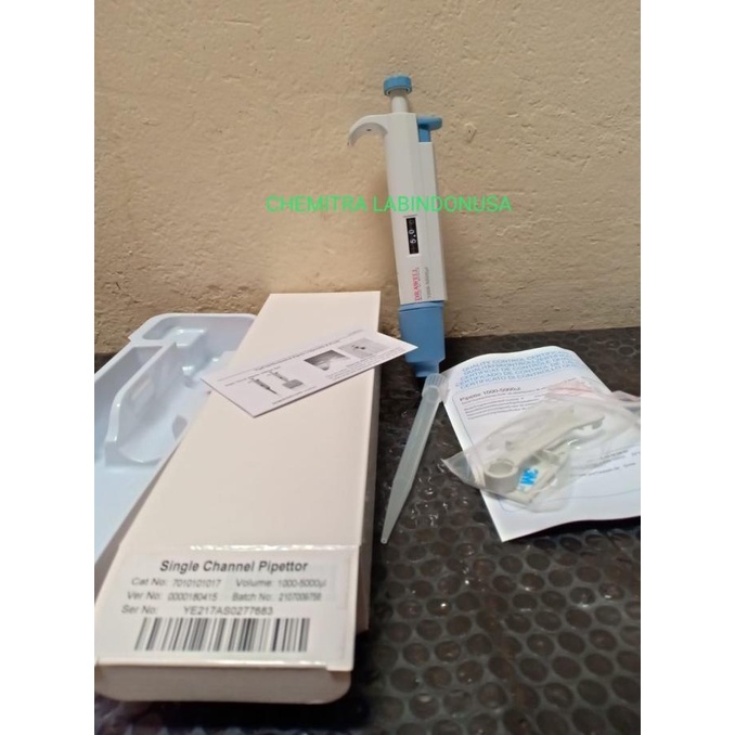 Micropipette 1-5 Ml Mikropipet Adjustable Volume 1000-5000 Ul Drawell
