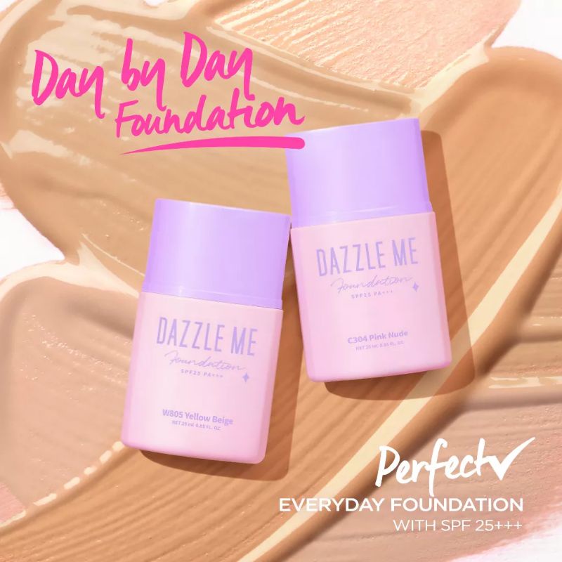 DAZZLE ME Day by Day Foundation Full Coverage Oil control Long Lasting Makeup SPF 25 PA+++