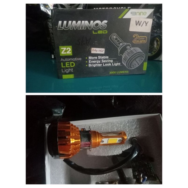 Lampu depan Z2 LED Luminos dua warna