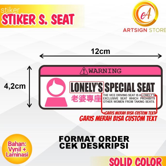 

Cod Stiker Spesial Seat Stiker Special Seat Stiker Viral Stiker Bucin ,