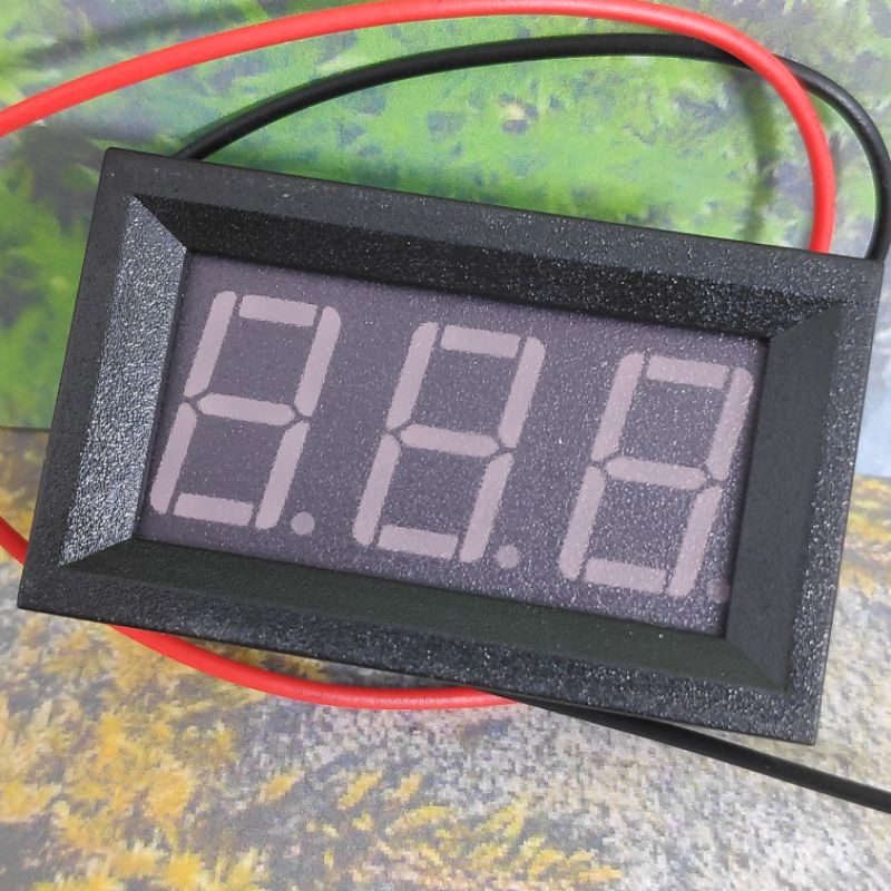 VoltMeter DC 4 - 30V 0.56 inch Panel Volt Meter DC 2 wire  2Wire 2kabel VoltMeter Aki Pengukur Volt Tegangan Aki