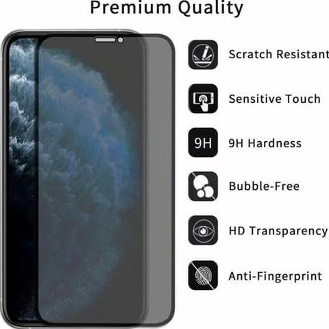 TEMPERED GLASS FULL COVER ANTI SPY GLARE MATTE FINGER IPHONE 11 XR