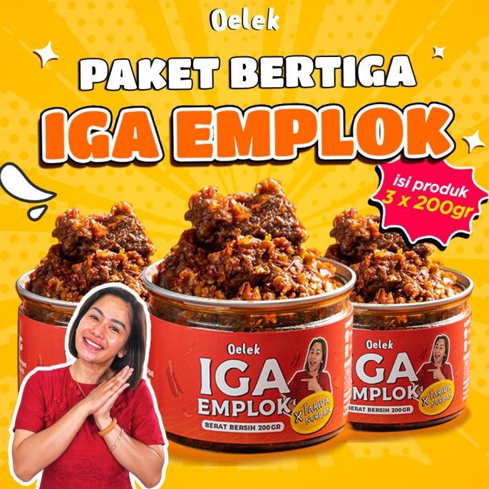 

Promo Paket Bertiga Iga Emplok Oelek x Farida Nurhan - 3 Pack Iga Emplok