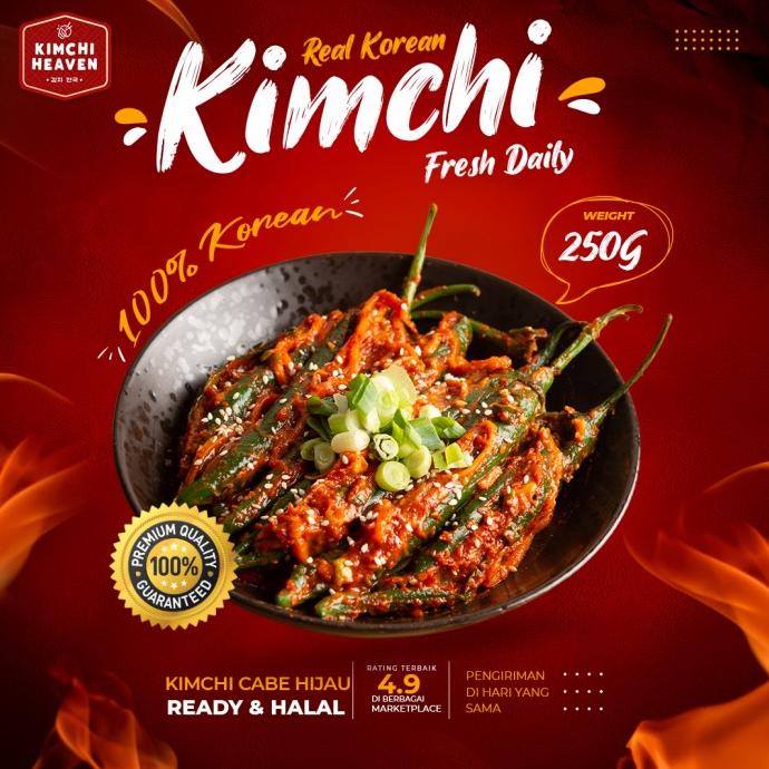 

Promo Gochu Kimchi 250g Kimchi Cabe Hijau Korea