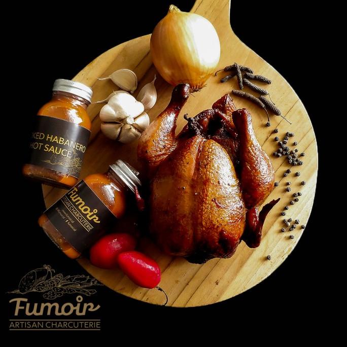 

Promo Whole Smoked Chicken + Smoked Habanero Hot Sauce