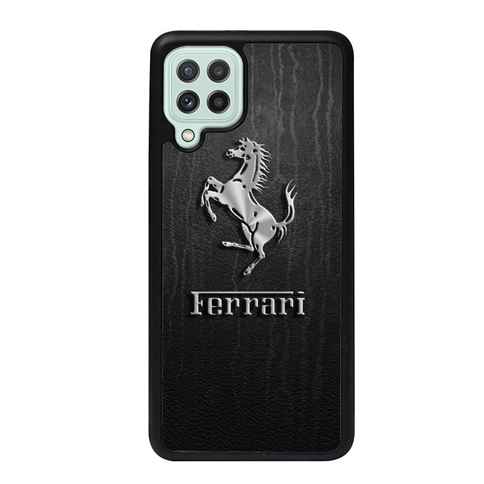 Casing Samsung A22 A21s A21 A20s A30 A20 A13 A12 A11 A10 4G 5G Ferrari Logo wood 3d Case Custom B2