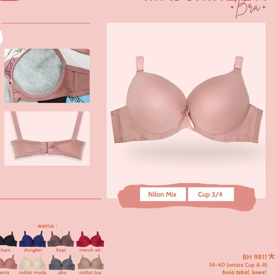 Garansi Terbaik Bra BH Sorex 9811 Kawat Busa Tebal Kait 2 (Cup A-B)