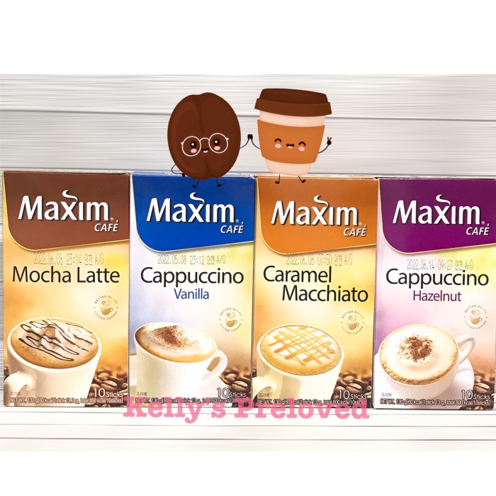 

BAYAR DITEMPAT MAXIM CAFE COFFEE Mocha Latte Caramel Macchiato Vanilla Hazelnut /KOPI EUBE/KOPI