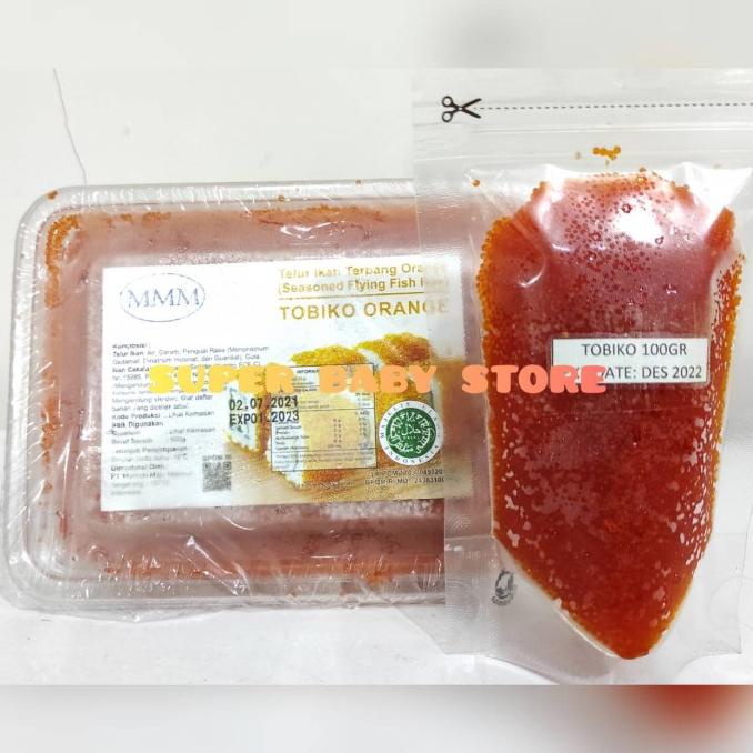 

] Tobiko Flying Fish Roe Orange - Telur Ikan Terbang 100 gram REPACK