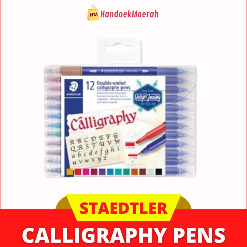 

Garansi Resmi Staedtler Double Ended Fibre - Tip Calligraphy Pens 12 Colours