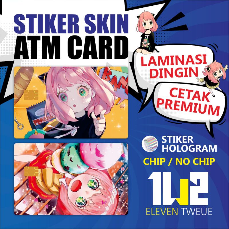 

Stiker Anya Card ATM | Flazz | e money Premium Hologram Murah