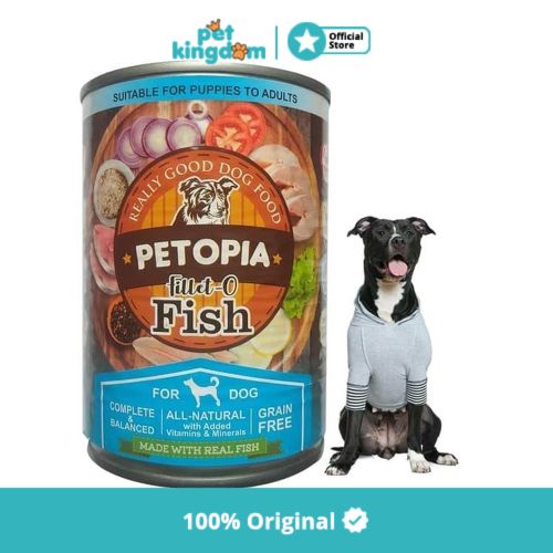 Petopia 380 Gr Makanan Anjing Basah Adult Can Fillet Ofish