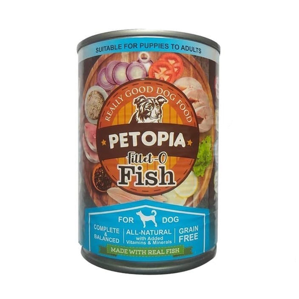 Petopia 380 Gr Makanan Anjing Basah Adult Can Fillet Ofish
