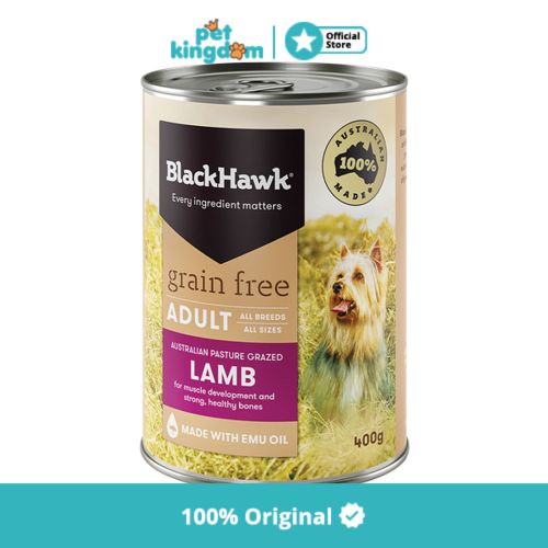 Blackhawk 400 Gr Makanan Anjing Grain Free Varian Daging Domba
