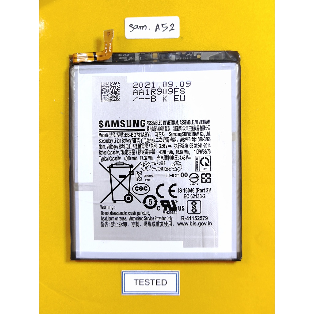 BATRE BATERAY BATTERAY BATERAI SAMSUNG A52 A52S 5G ORIGINAL ASLI COPOTAN TESTED