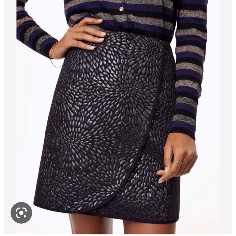 Loft Shimmer Splash Wrap Skirt