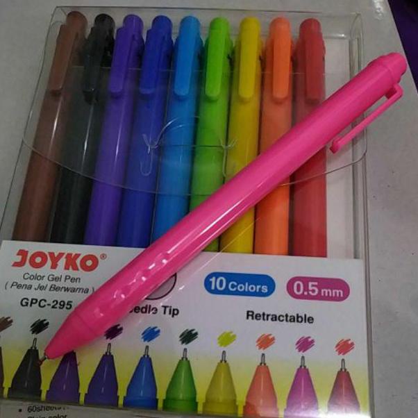 

Promo Habis [ Set ] Color Gel Pen Warna Warni - Joyko Gpc-295 10 Warna Murah
