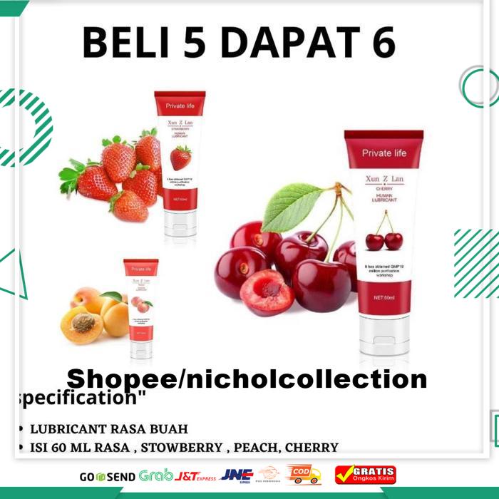 A GEL VIGEL MISSV LUBRICANT ISI  ML RASA BUAH LEMON CHEERY STROBERI BEBAS ONGKIR