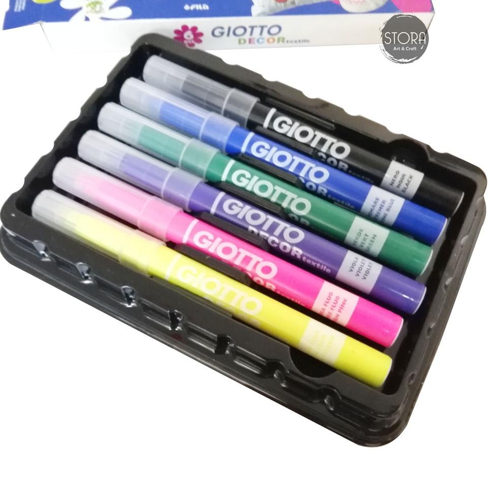 

Diskon Habis Giotto Decor Textile / Marker Spidol Fabric Paint Cat Kain / Set 6
