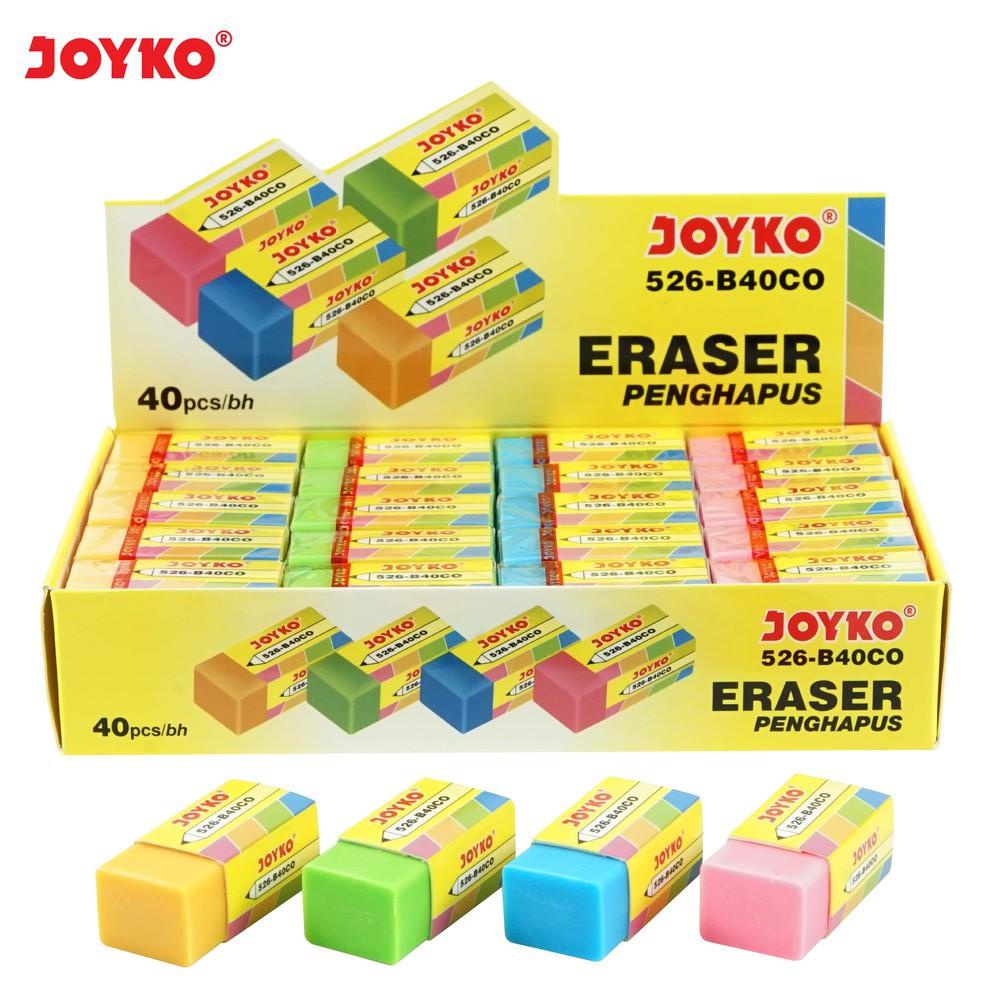 

Trending [ Box 40Pcs ] Eraser Penghapus Joyko 526-B40Co